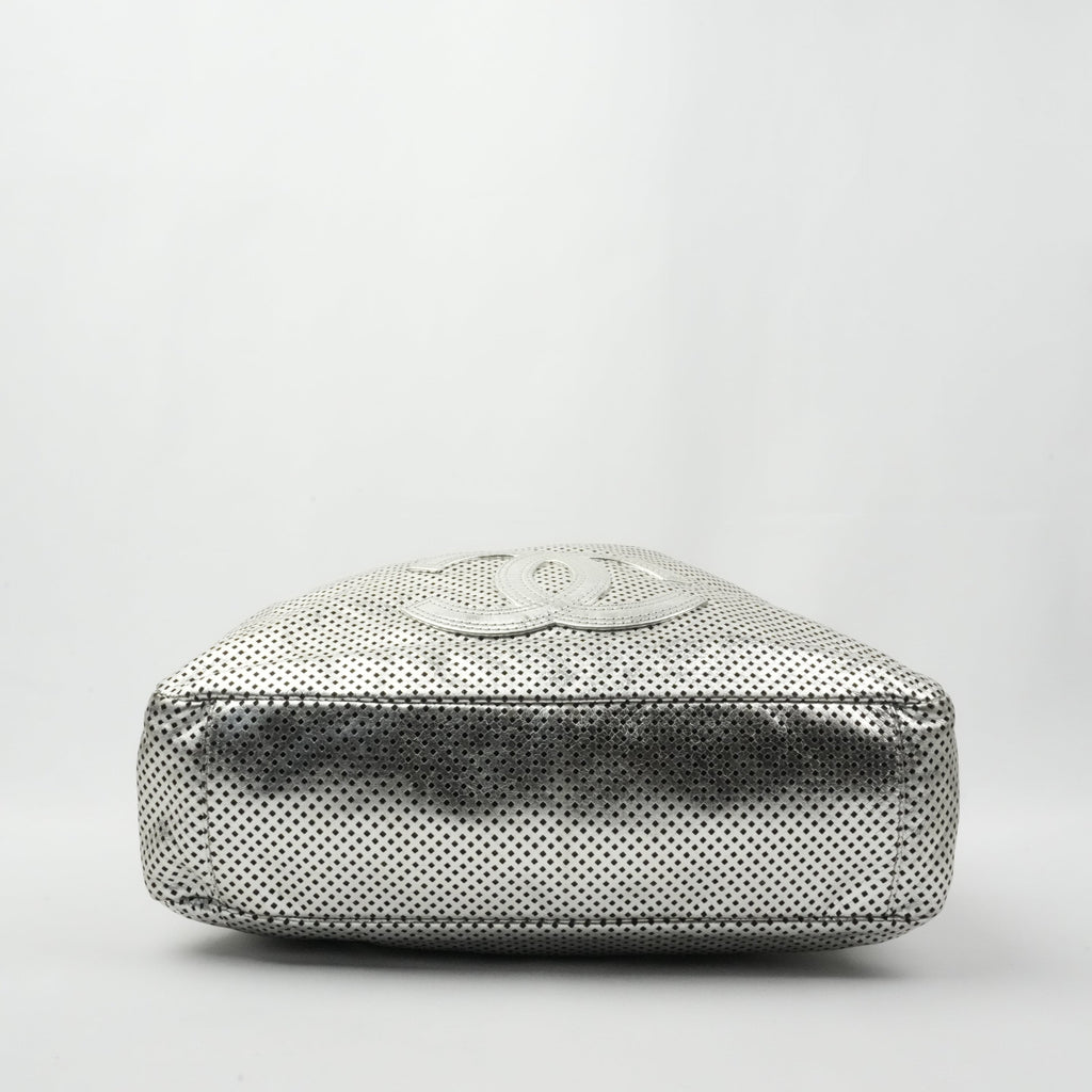CHANEL 2008-2009 Punched Leather Handbag/Shoulder Bag 2Way