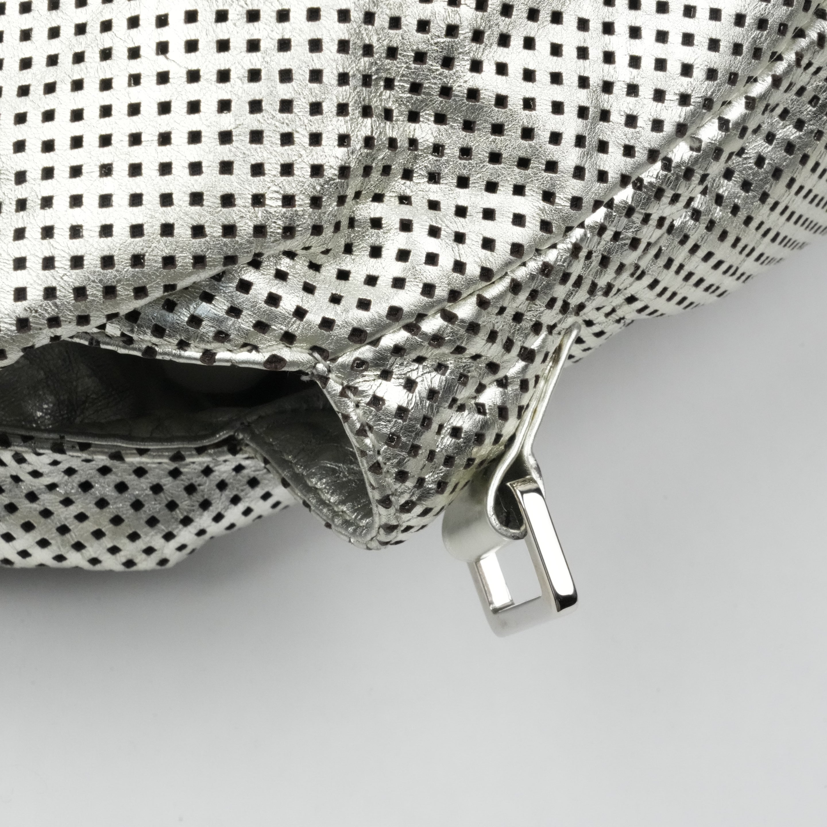 CHANEL 2008-2009 Punched Leather Handbag/Shoulder Bag 2Way