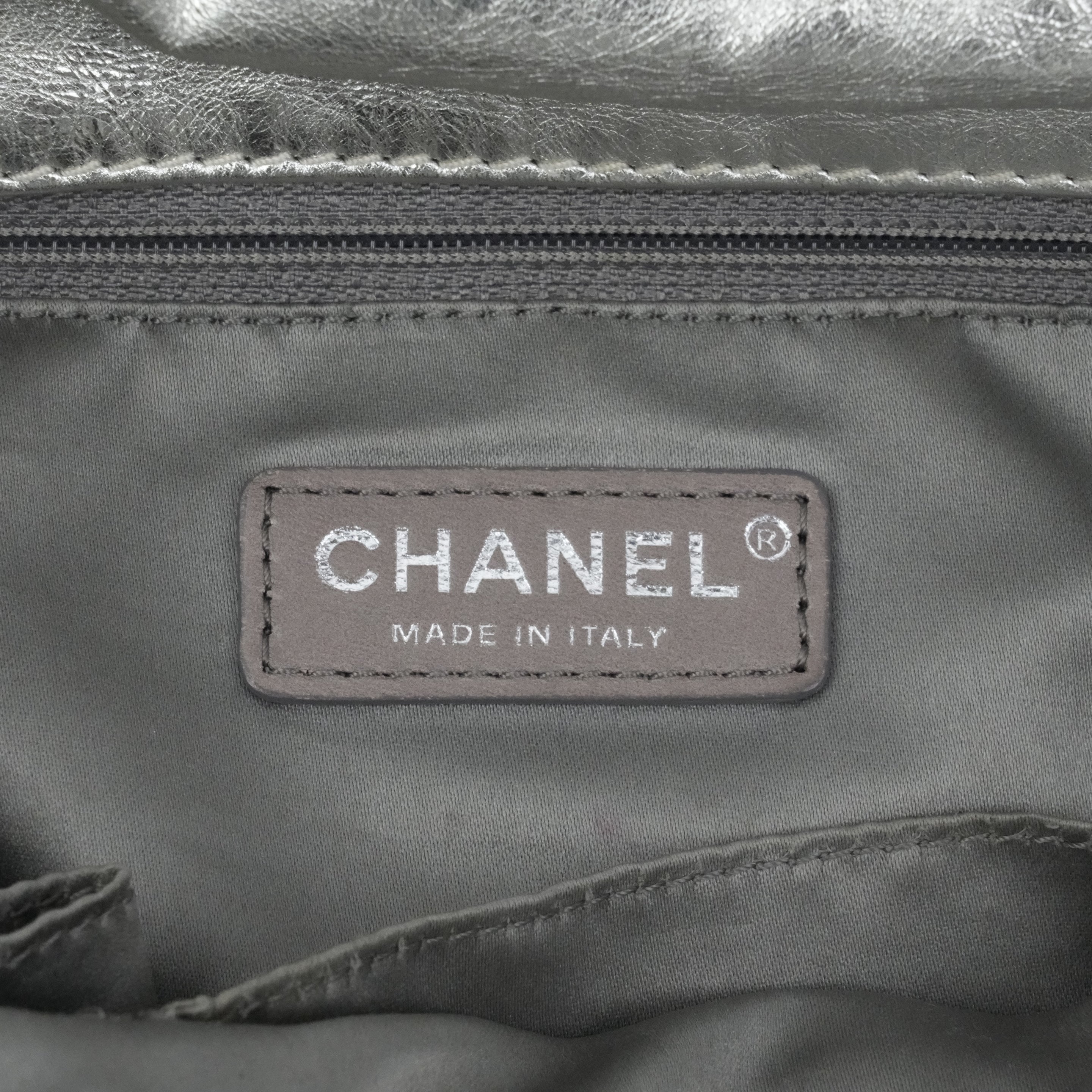 CHANEL 2008-2009 Punched Leather Handbag/Shoulder Bag 2Way