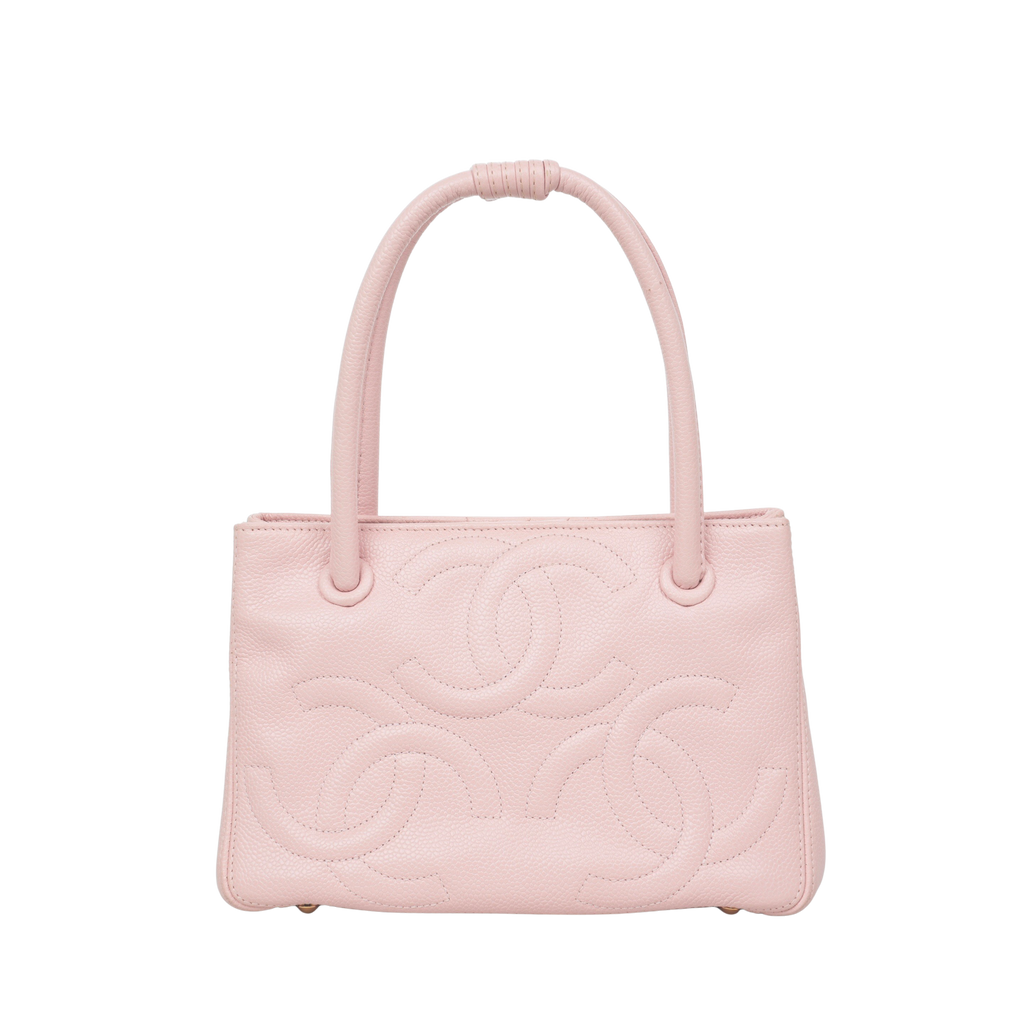 CHANEL 2004–2005 Triple Coco Caviar Leather Handbag
