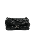 CHANEL 2009-2010 Pleated Shoulder Bag