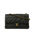 CHANEL 1994–1996 Matelassé Double Flap Lambskin Shoulder Bag