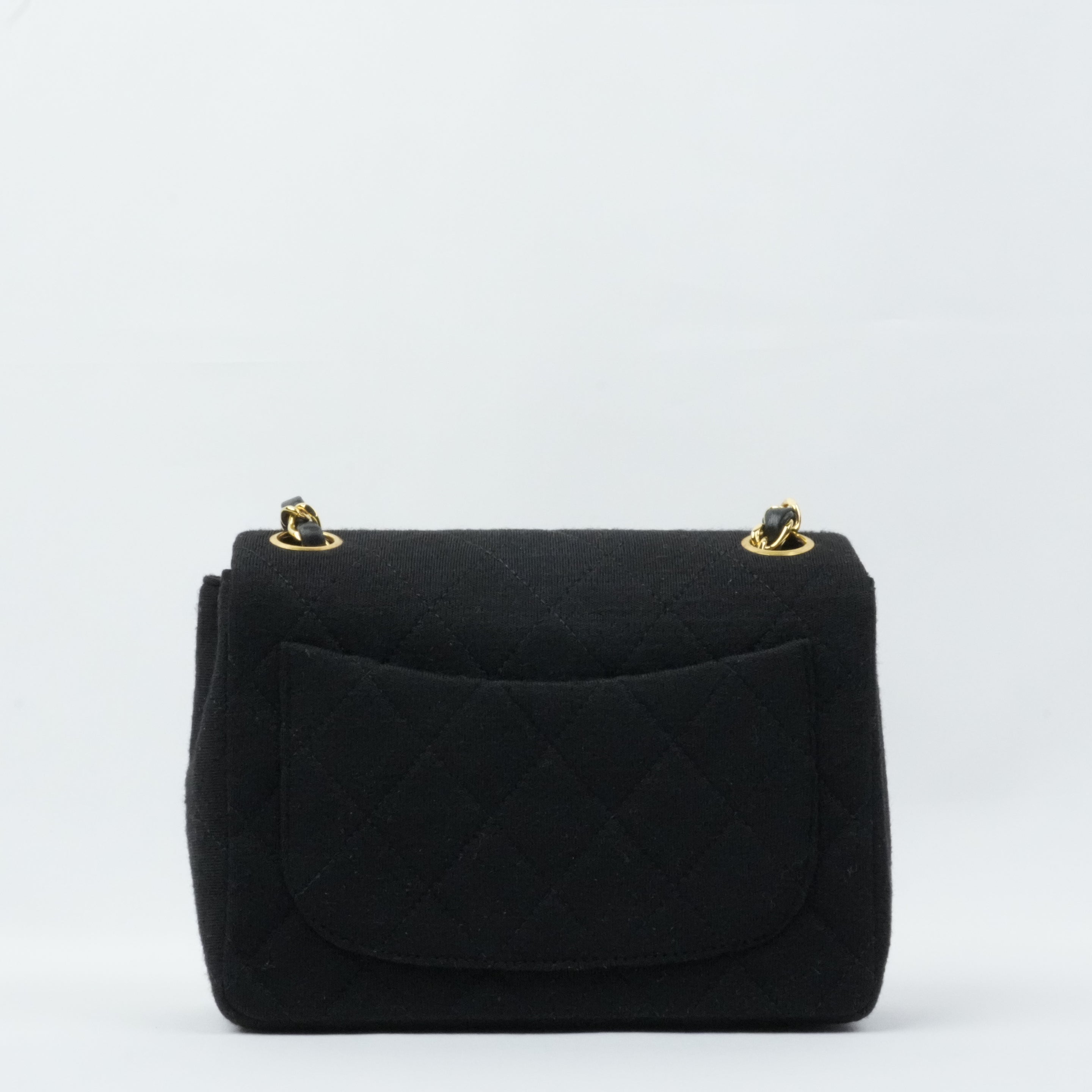 CHANEL 1986-1988 Cotton Jersey Mini Matelassé Shoulder Bag