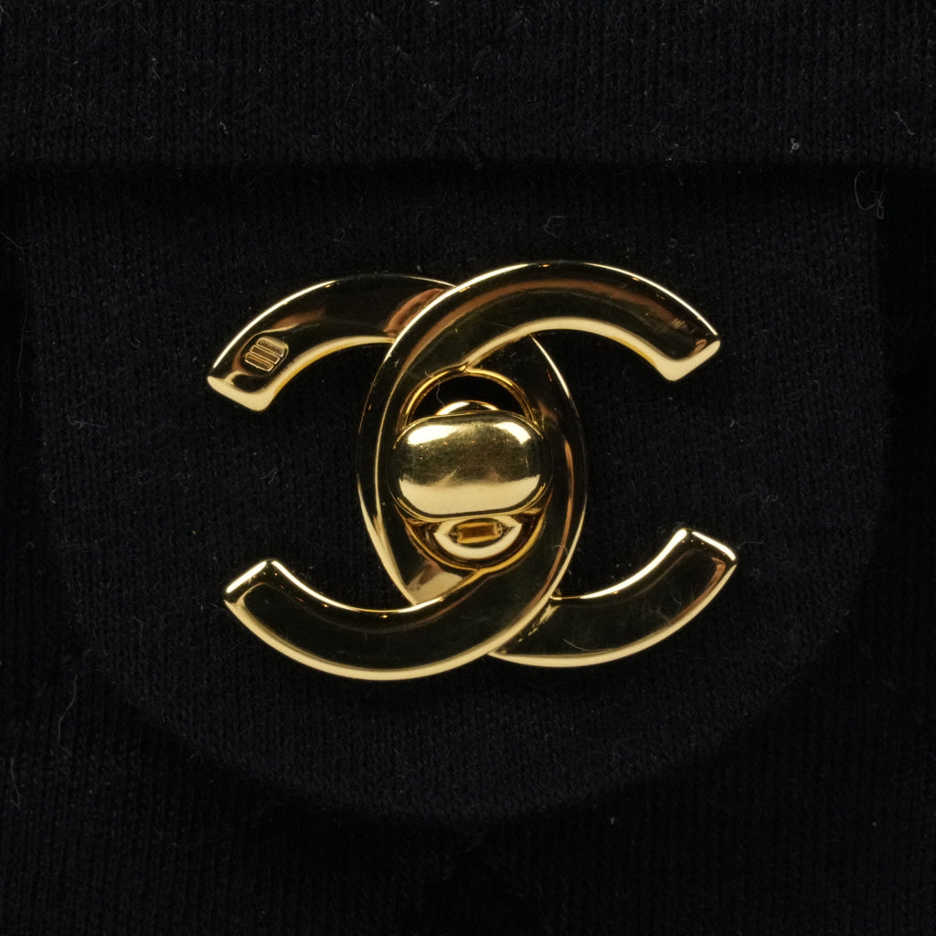CHANEL 1986-1988 Cotton Jersey Mini Matelassé Shoulder Bag