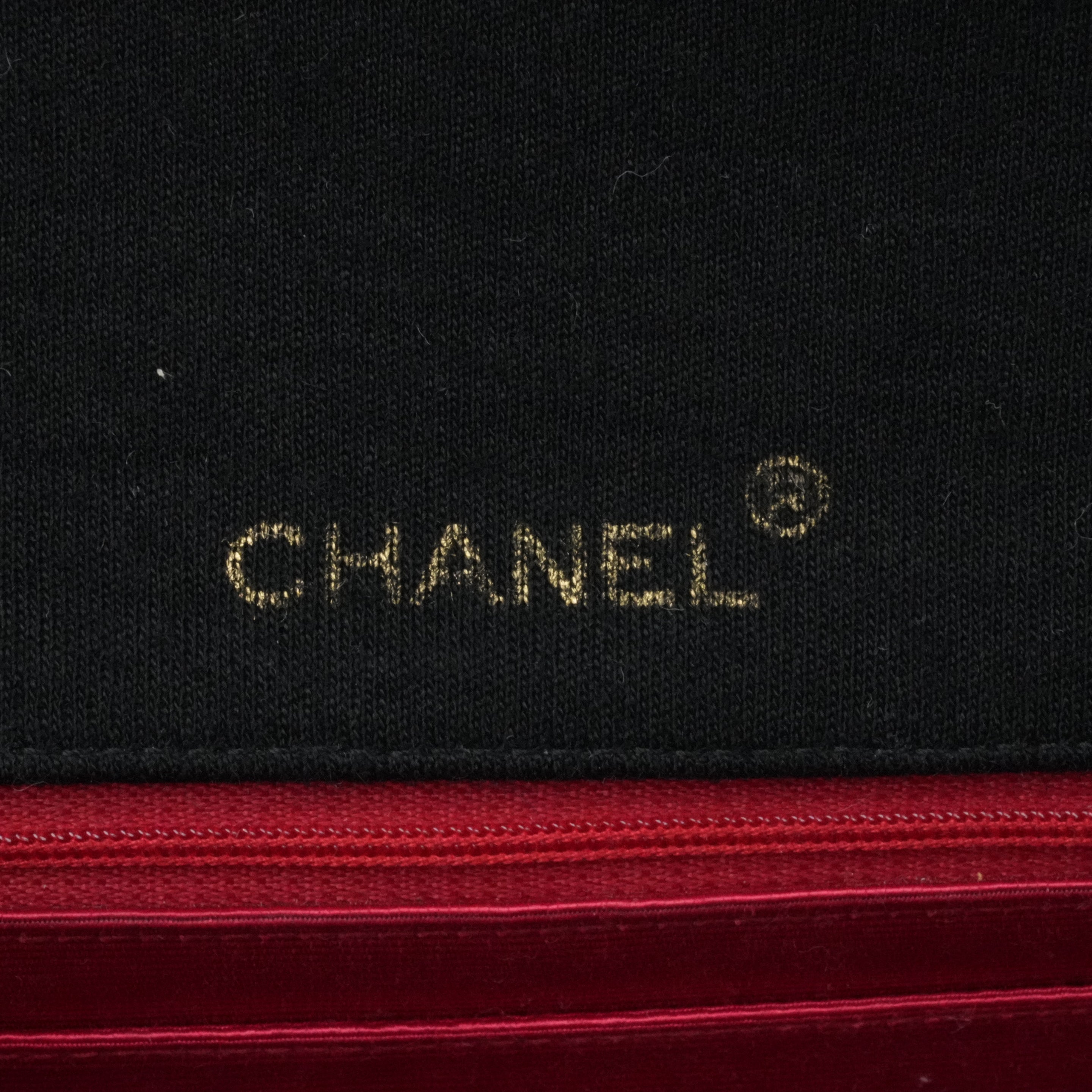 CHANEL 1986-1988 Cotton Jersey Mini Matelassé Shoulder Bag