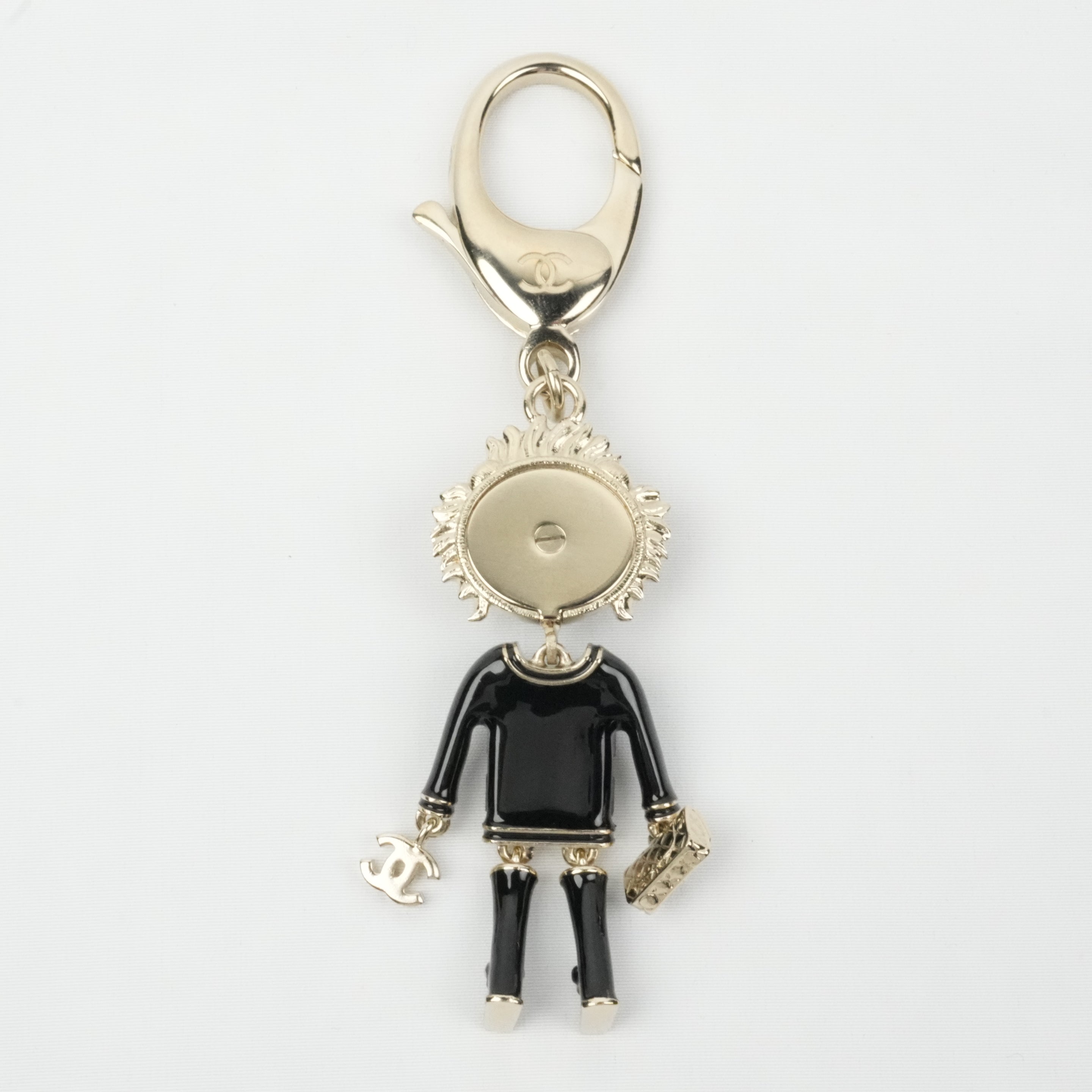 CHANEL Coco Mark Lion Rhinestone Keychain Other Accessory