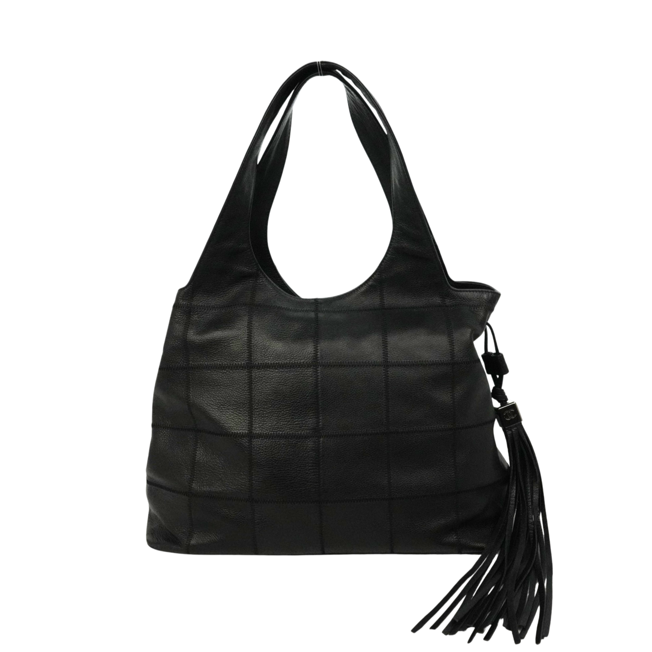 CHANEL Choco Bar Fringe Tote Bag/Shoulder Bag