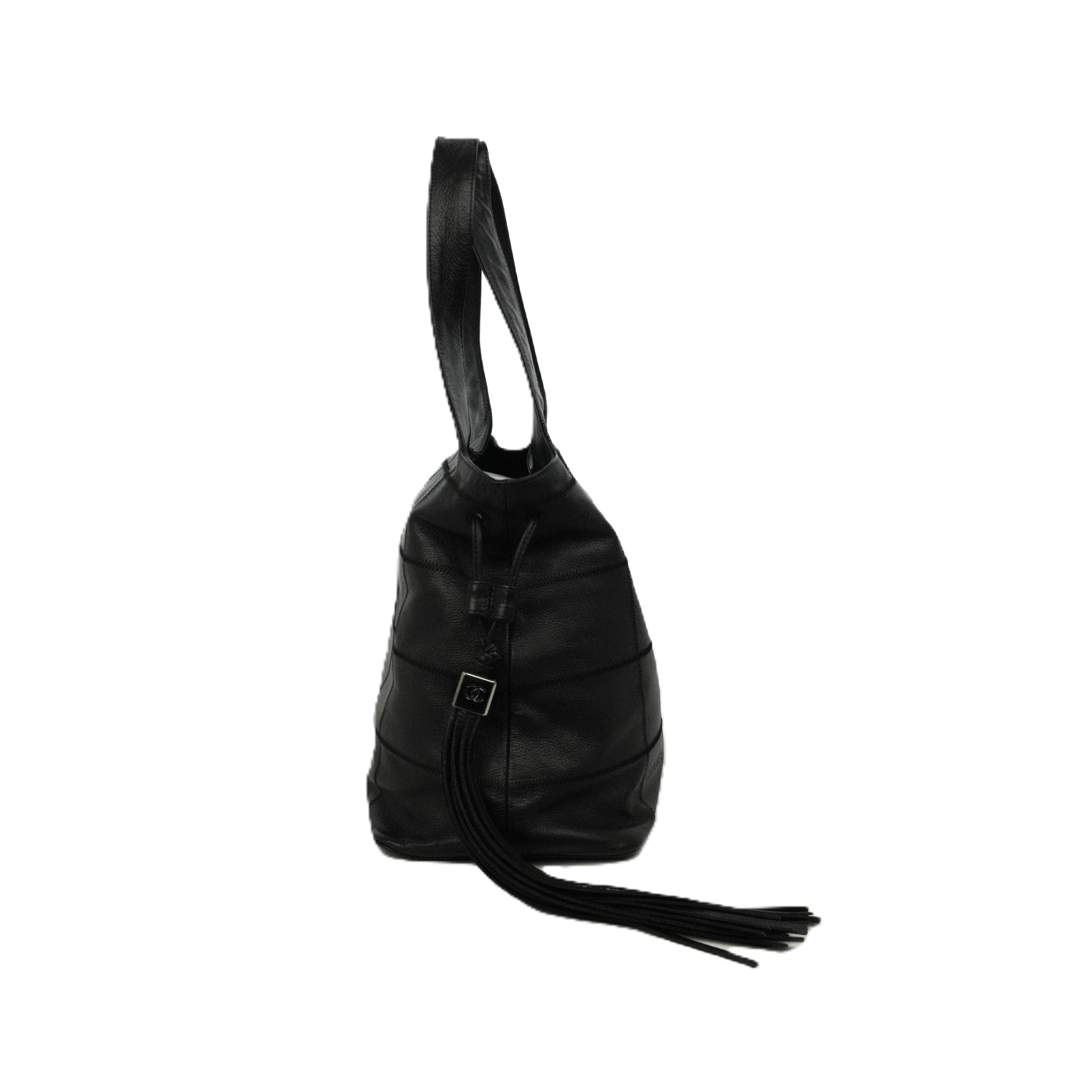 CHANEL Choco Bar Fringe Tote Bag/Shoulder Bag