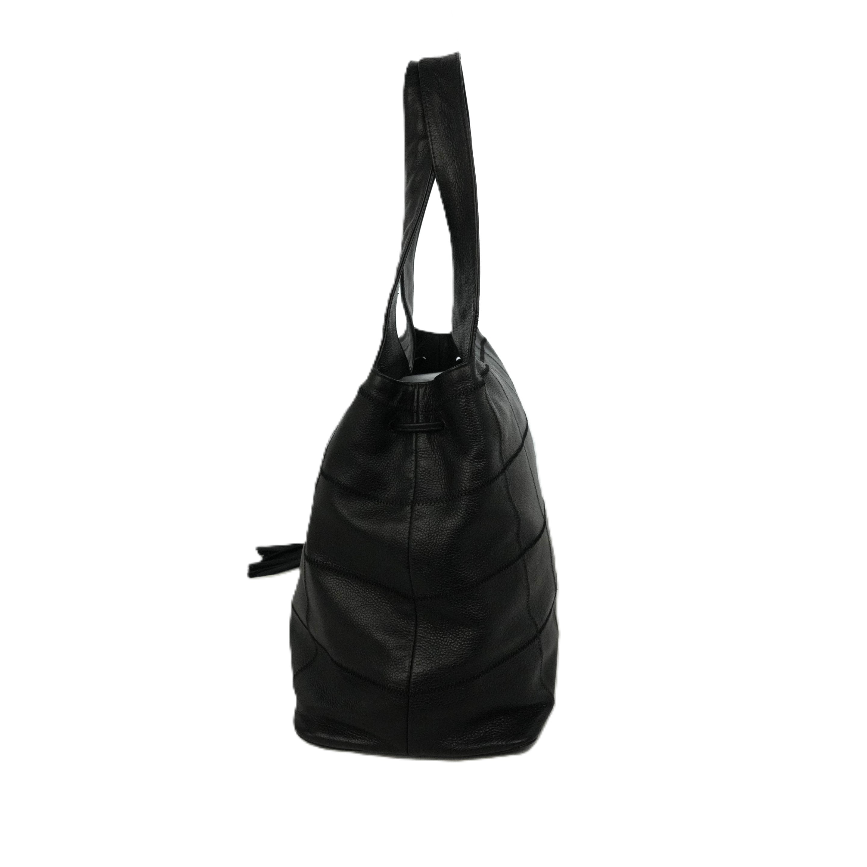 CHANEL Choco Bar Fringe Tote Bag/Shoulder Bag