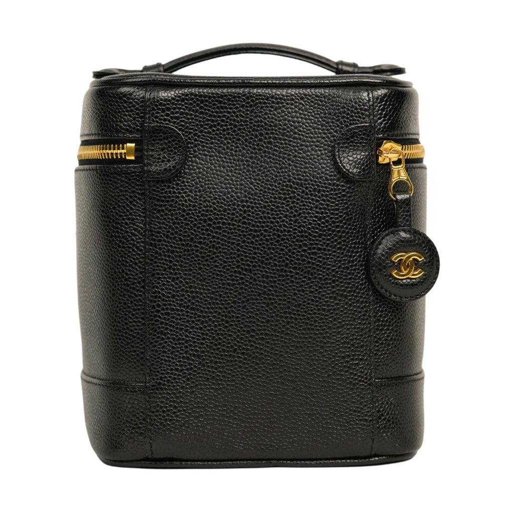 CHANEL 1997-1999 Vanity Caviar Skin Handbag