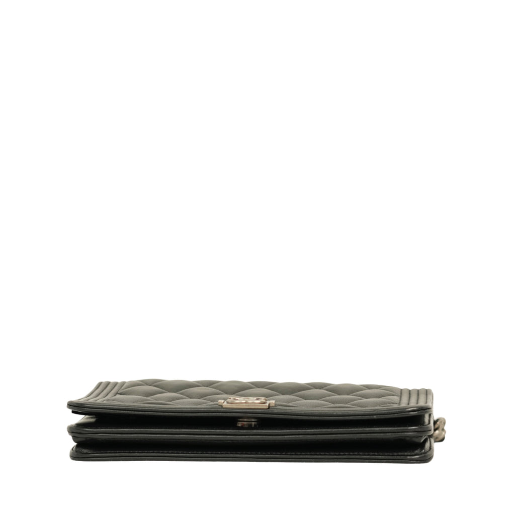 CHANEL Boy Chanel Matelassé Coco Mark Chain Wallet / Shoulder Bag