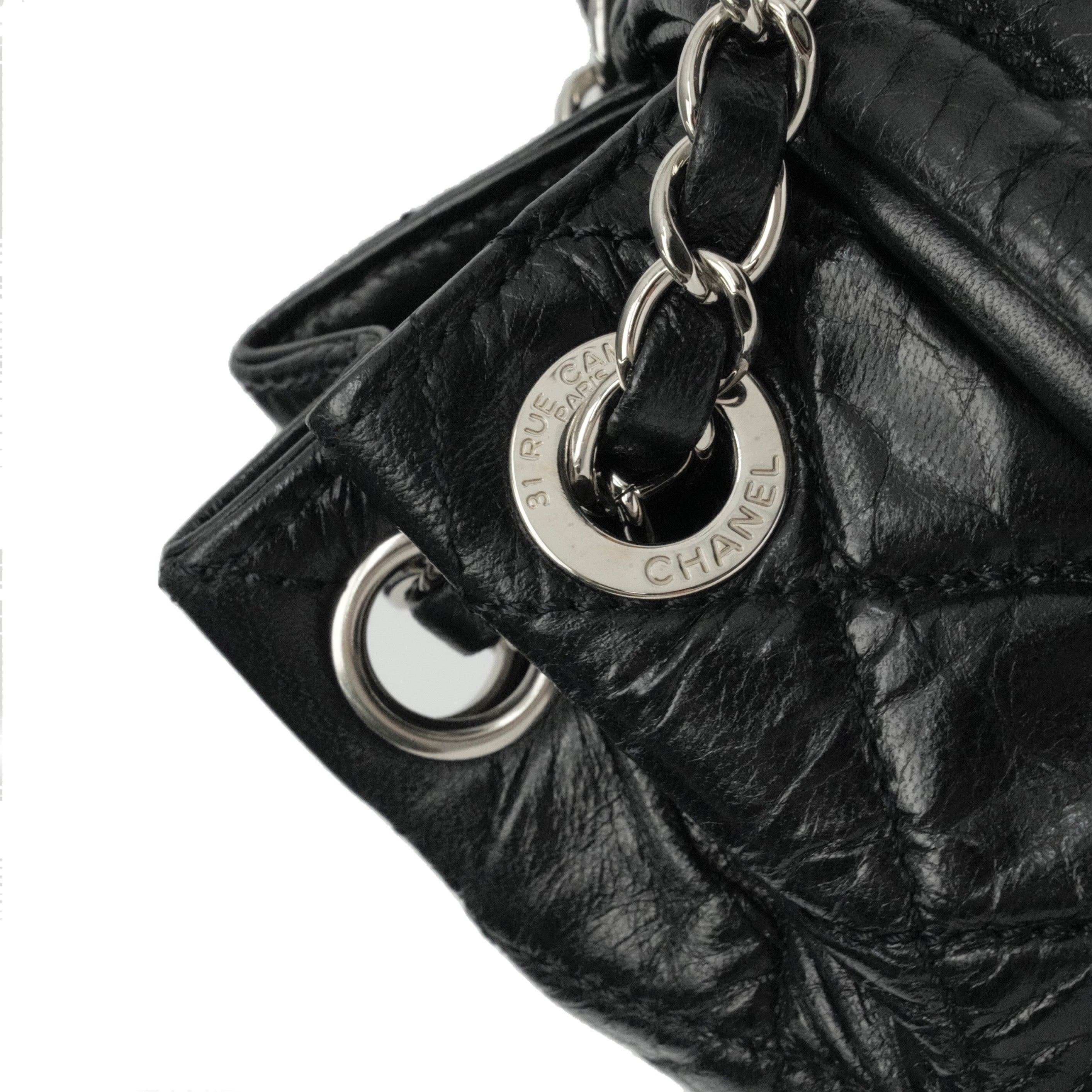 CHANEL 2009-2010 Matelassé Coco Mark Lambskin Shoulder Bag