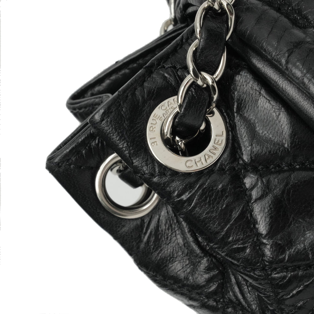 CHANEL 2009-2010 Matelassé Coco Mark Lambskin Shoulder Bag