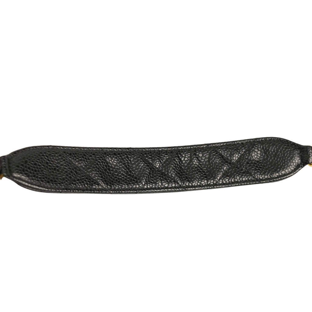 CHANEL 1994–1996 Coco Mark Matelassé Caviar Skin Shoulder Bag