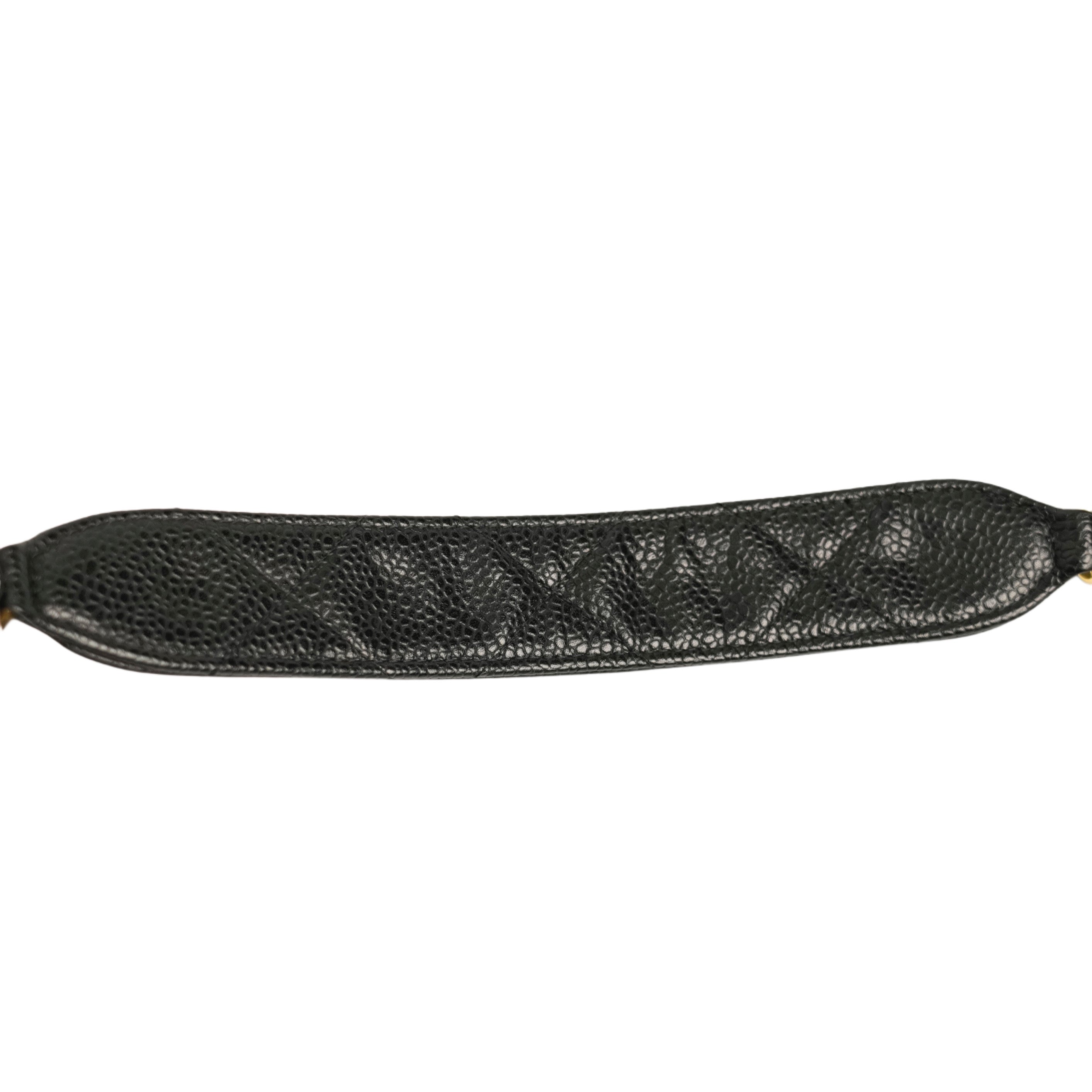 CHANEL 1994–1996 Coco Mark Matelassé Caviar Skin Shoulder Bag