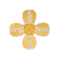 CHANEL Coco Mark Clover Rhinestone Brooch