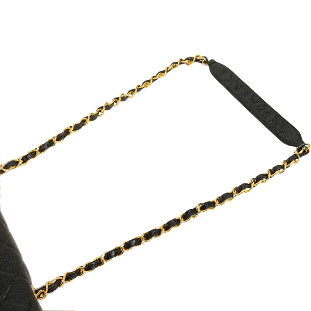 CHANEL 1994–1996 Coco Mark Matelassé Caviar Skin Shoulder Bag