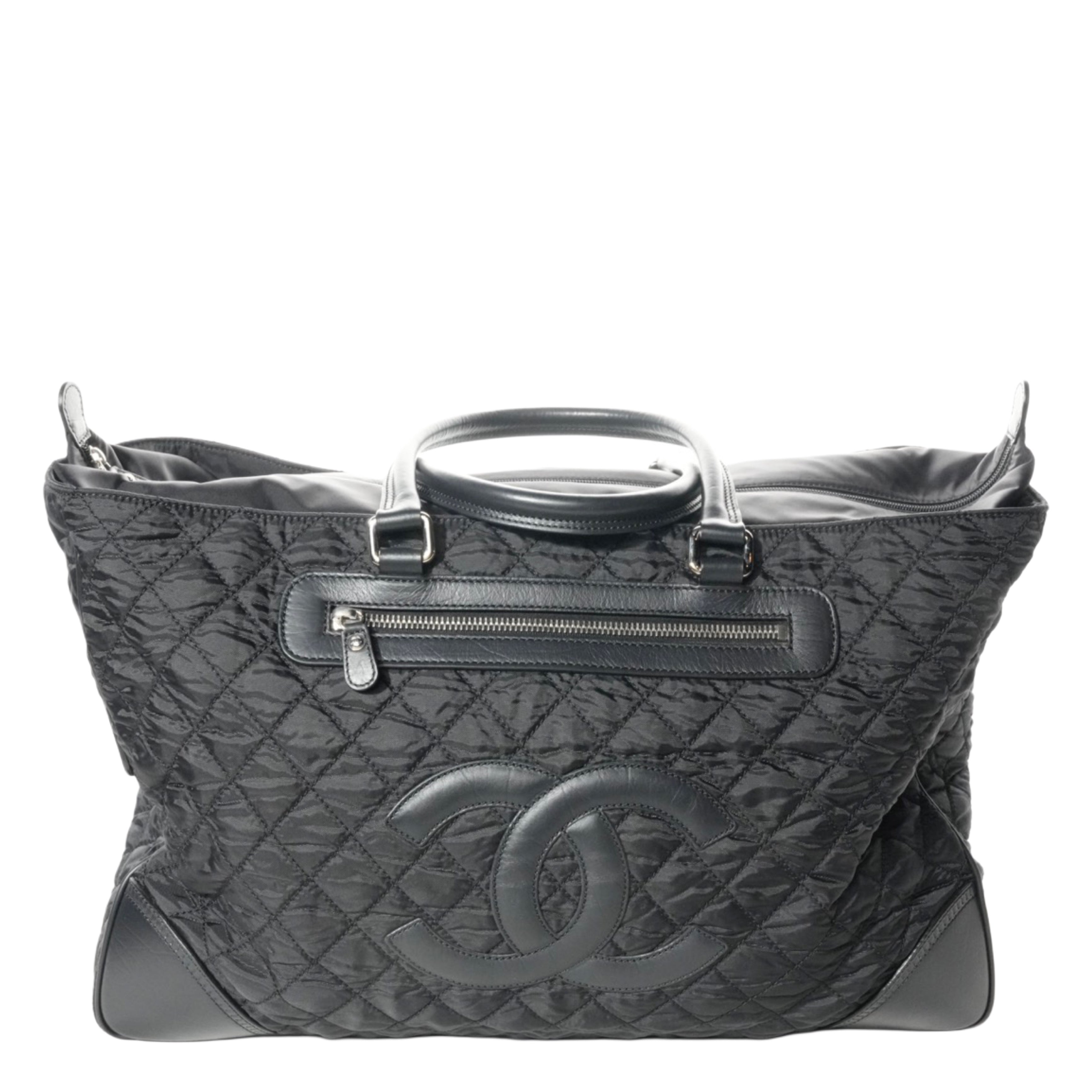 CHANEL 2005–2006 Paris-New York Boston Bag Nylon Handbag / Travel Bag