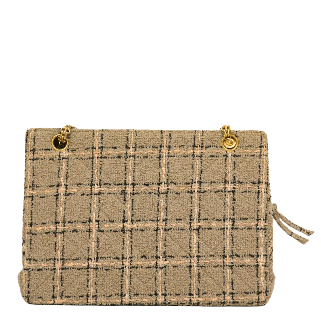 CHANEL 1994–1996 Chain Tweed Shoulder Bag