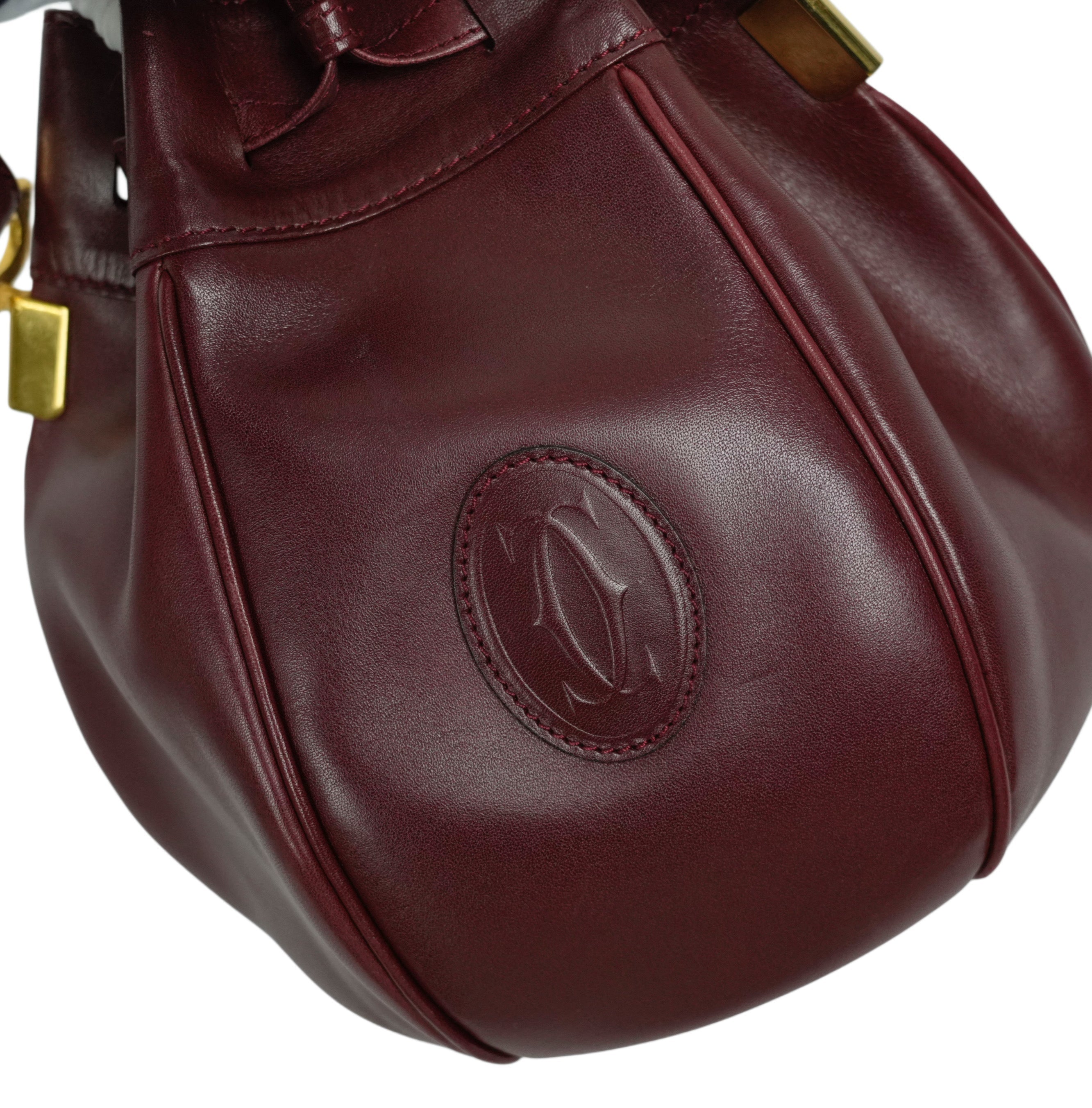 CARTIER Mustline Kinchaku-Type Shoulder Bag