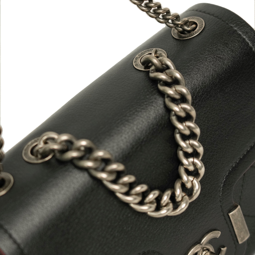 CHANEL Coco Mark Chain Aged Metal Hardware Handbag / Shoulder Bag