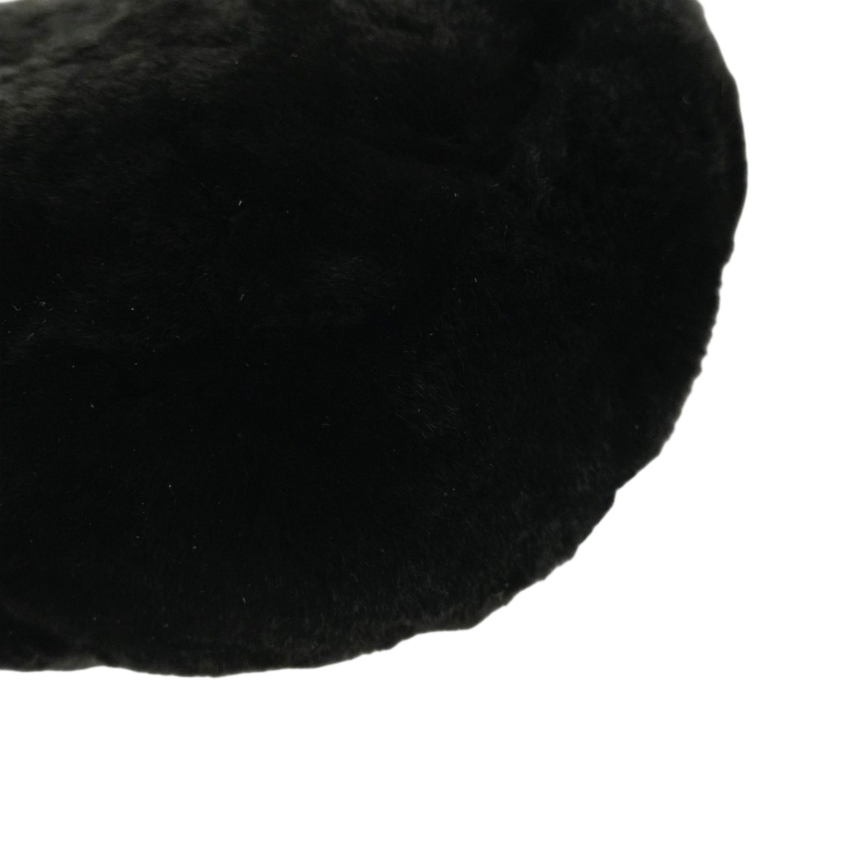 CHANEL 2002–2003 Fur Coco Mark Chain Shoulder Bag