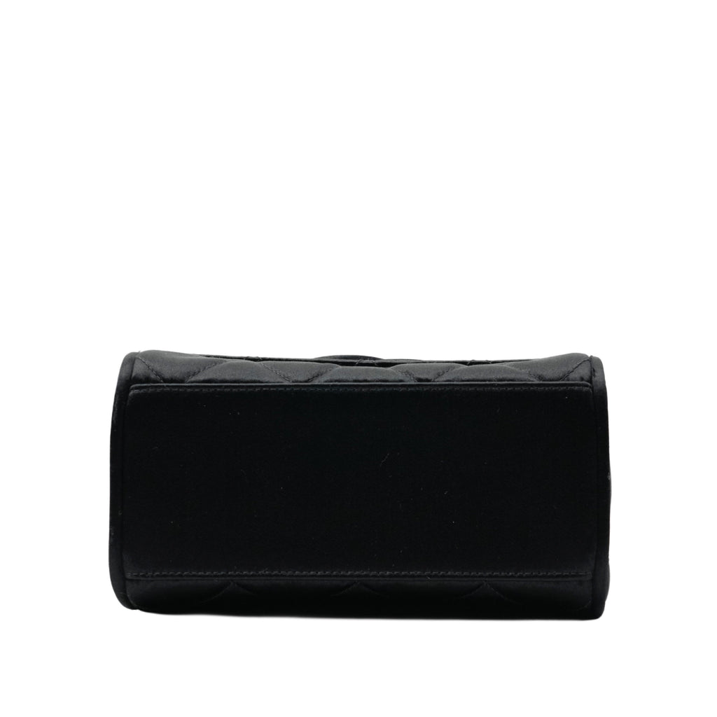 CHANEL 1991-1994 Mini MatelasseSatin Shoulder bag