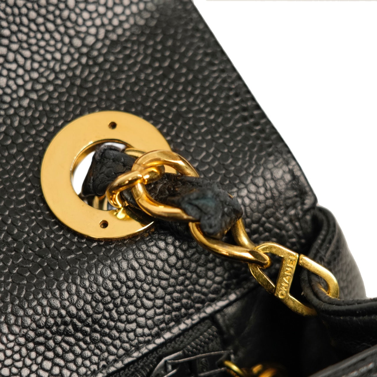 CHANEL 1994–1996 Coco Mark Matelassé Caviar Skin Shoulder Bag