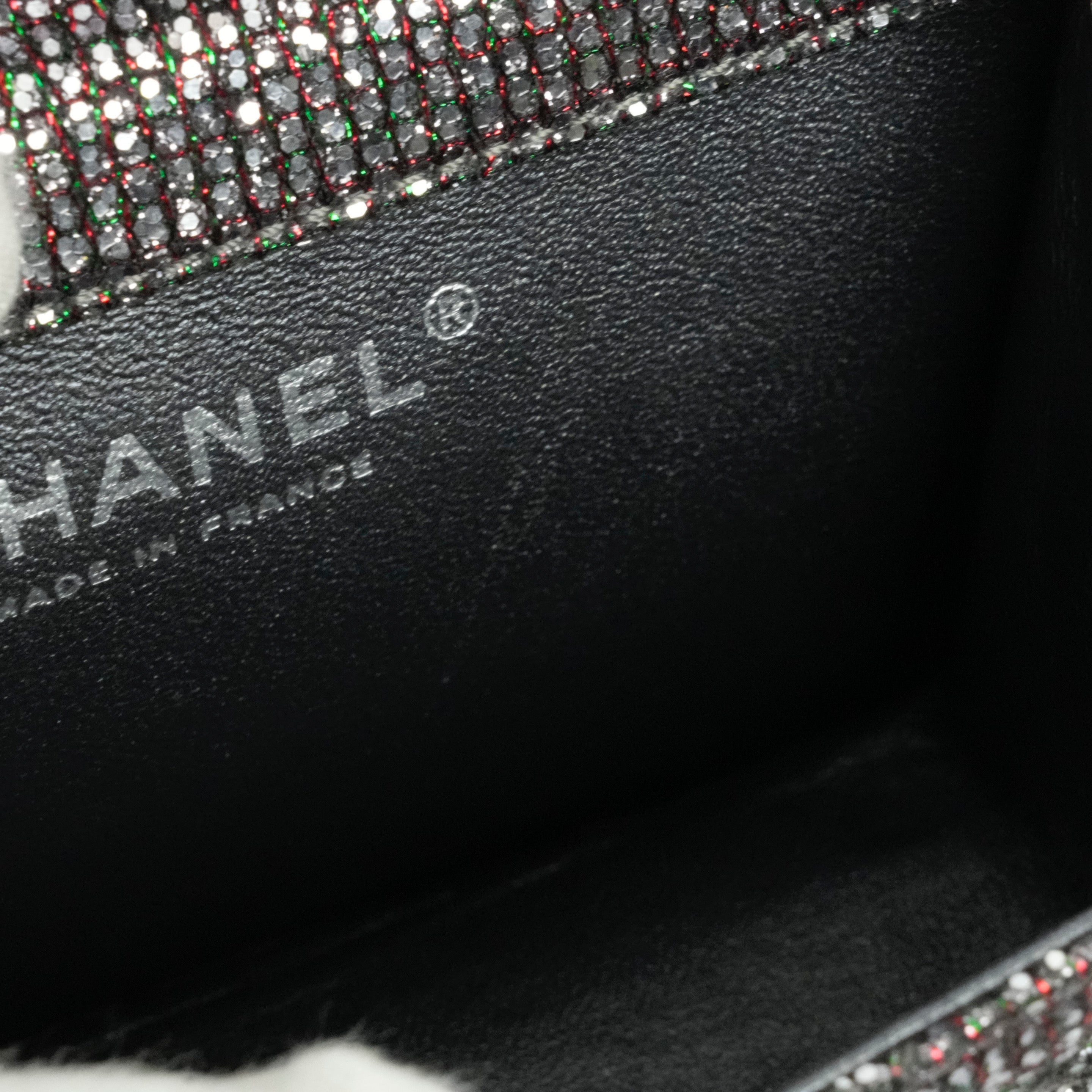 CHANEL 2010-2011 Matelassé 2.55 Chain Sequin Mini Shoulder Bag