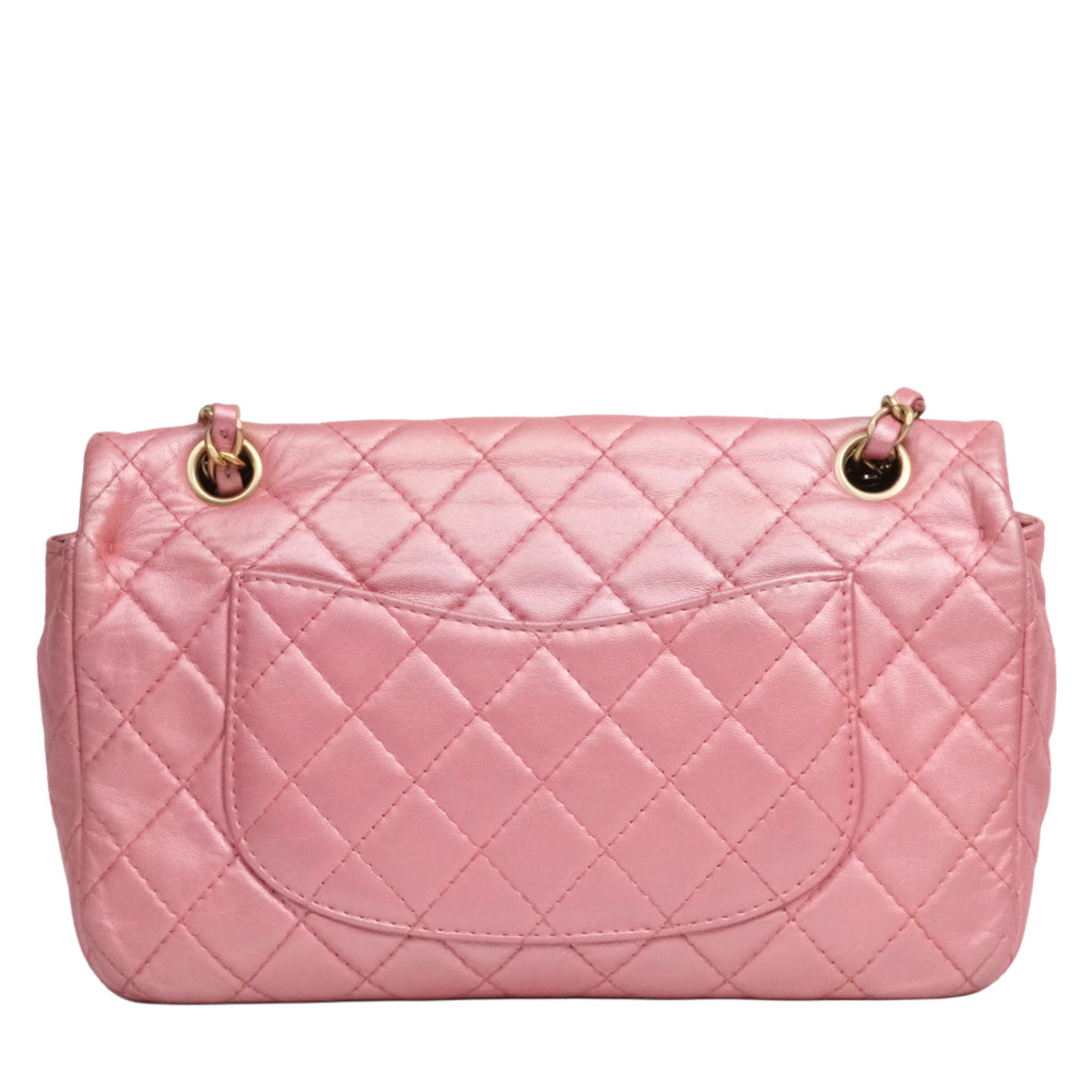 CHANEL 2010–2011 Crystal Logo Matelassé Chain Lambskin Shoulder Bag