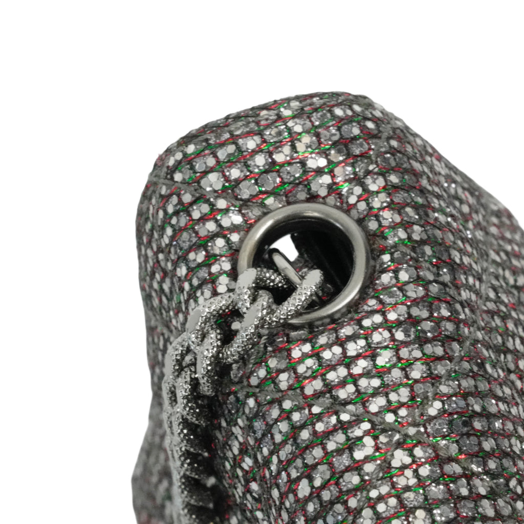CHANEL 2010-2011 Matelassé 2.55 Chain Sequin Mini Shoulder Bag