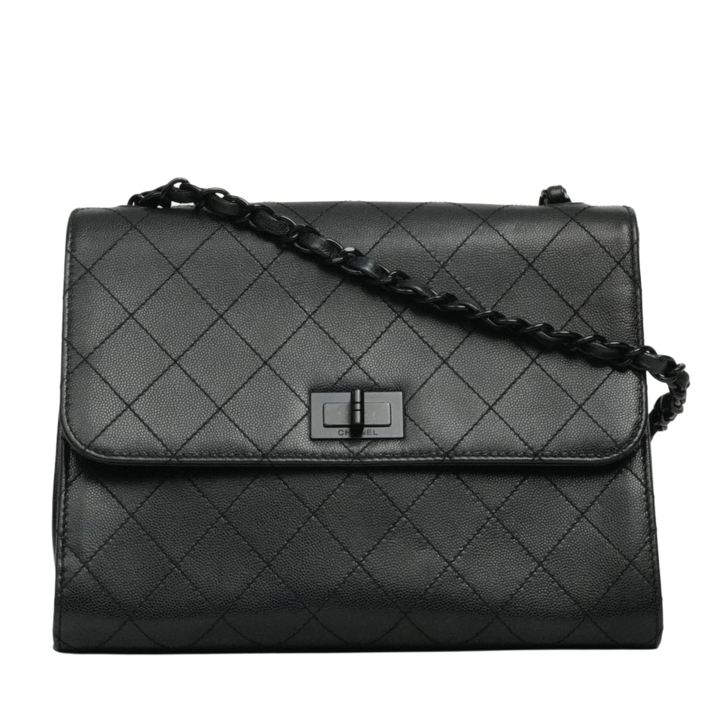 CHANEL 1997–1999 2.55 Matelassé Chain Caviar Skin Shoulder Bag