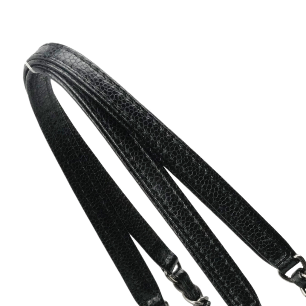 CHANEL 1991–1994 Matelassé Caviar Leather Shoulder Bag