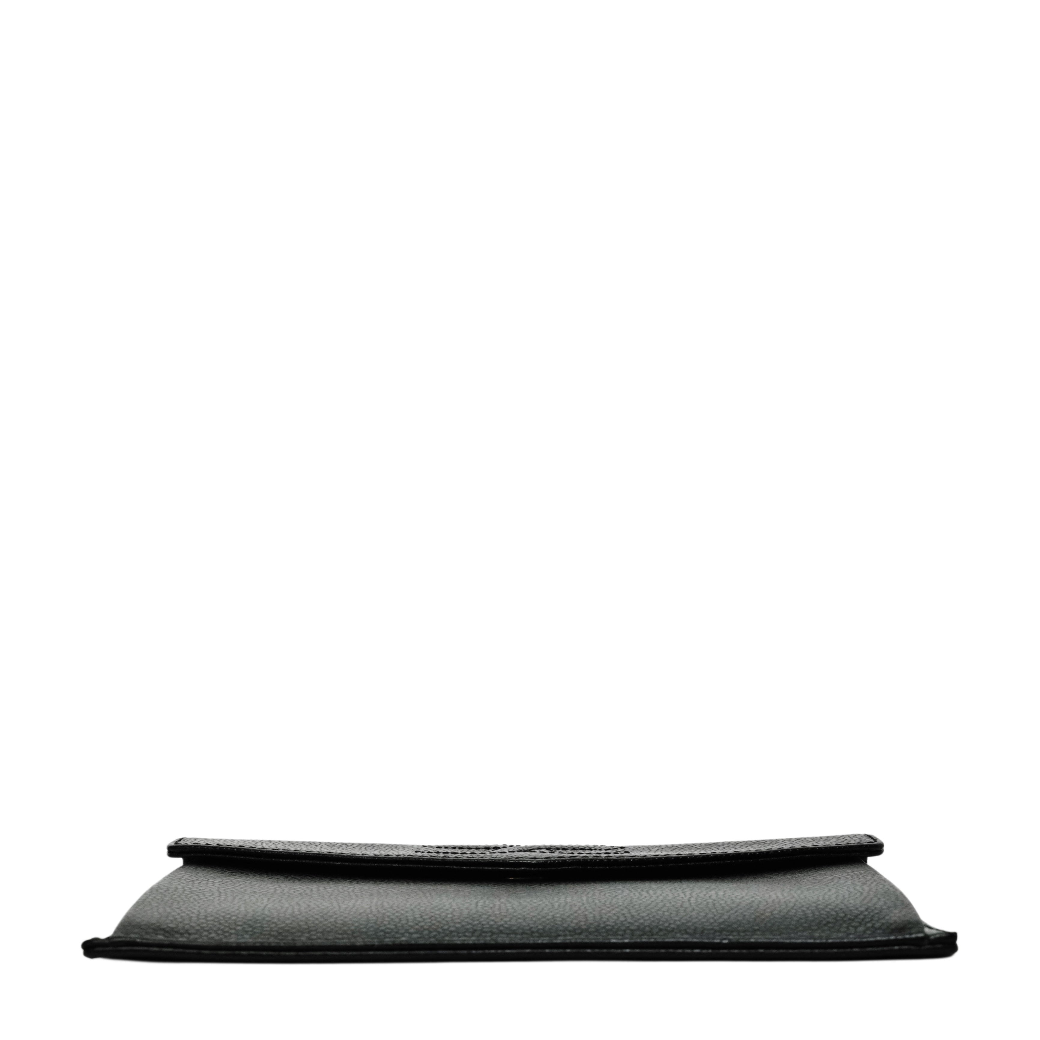 CHANEL 1997–1999 Coco Mark Caviar Leather Long Wallet / Pouch