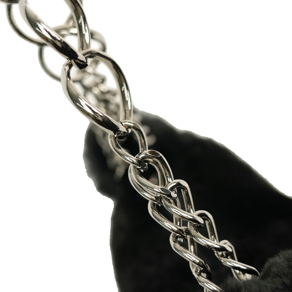 CHANEL 2002–2003 Fur Coco Mark Chain Shoulder Bag