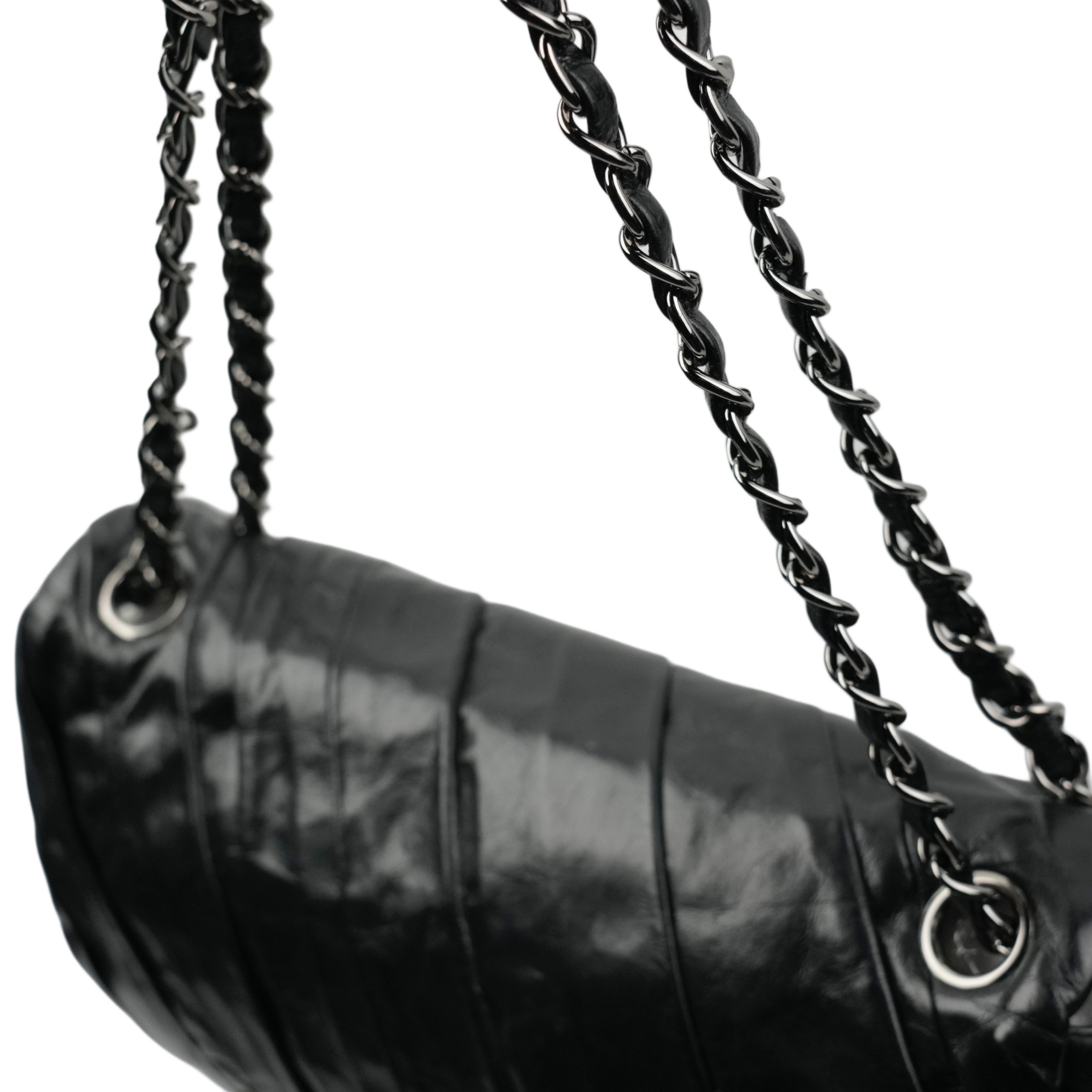 CHANEL 2009-2010 Pleated Shoulder Bag
