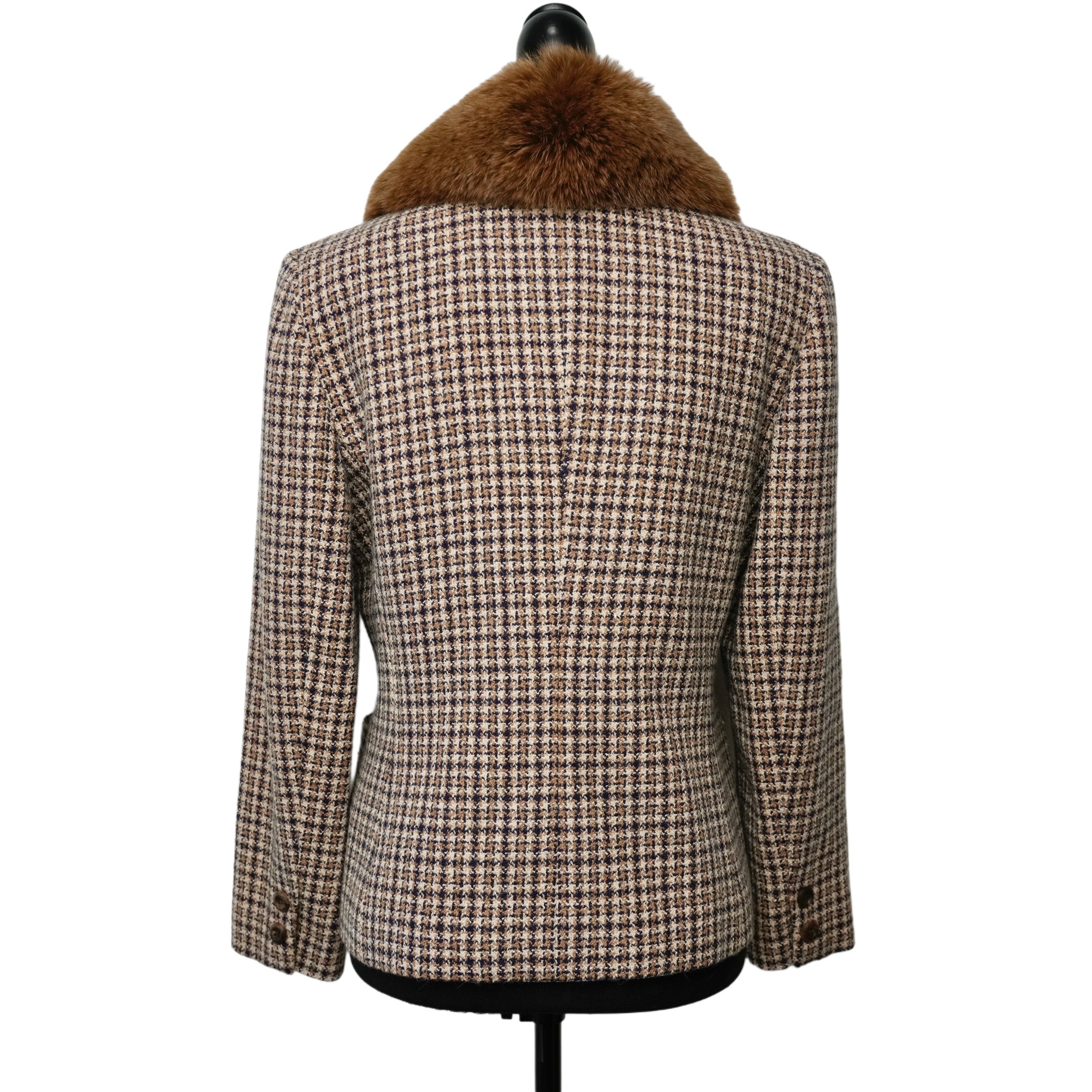 BURBERRY Eco-Fur Tweed Outerwear