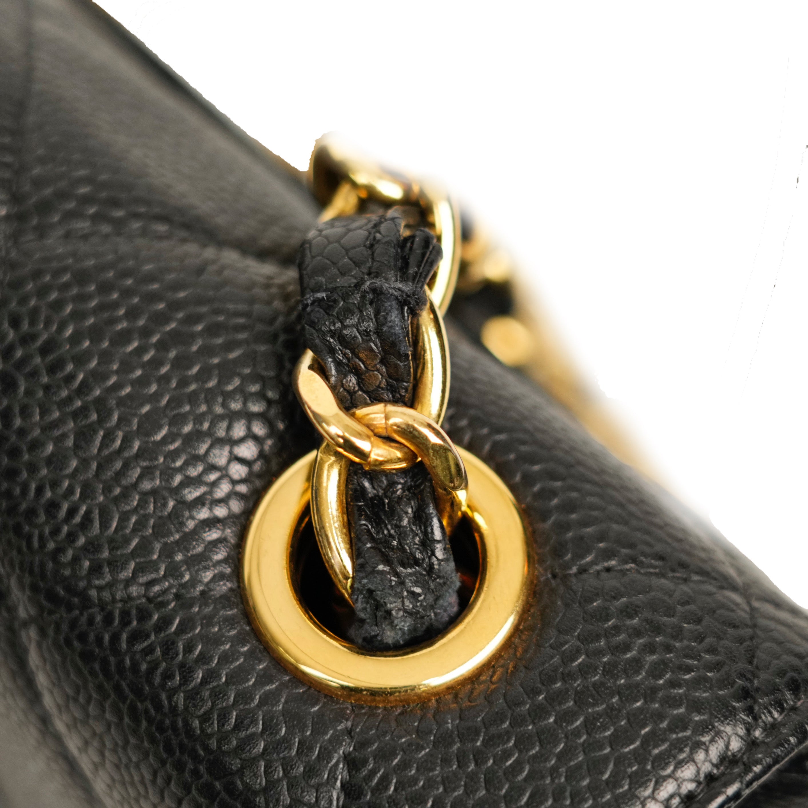 CHANEL 1994–1996 Coco Mark Matelassé Caviar Skin Shoulder Bag