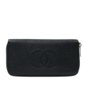 CHANEL  2003-2004 Caviar Skin Long Wallet