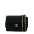 CHANEL 1986-1988 Cotton Jersey Mini Matelassé Shoulder Bag