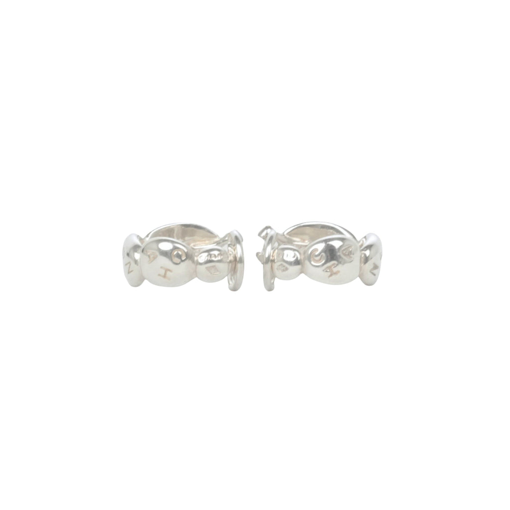 CHANEL Ag925 Hoop Earrings