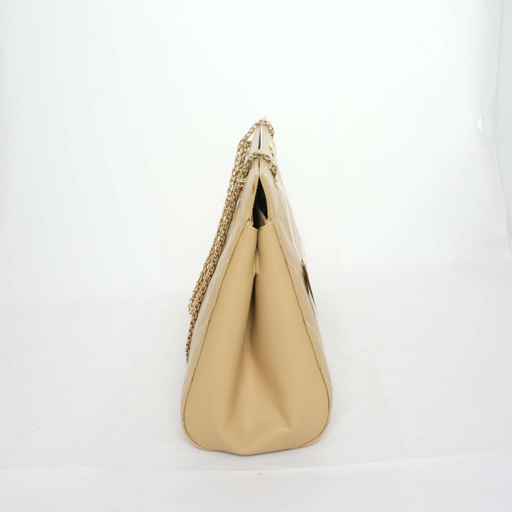 CHANEL 2000-2002 Matelassé Chain Tote Bag/Shoulder Bag